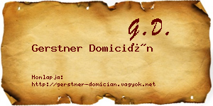 Gerstner Domicián névjegykártya